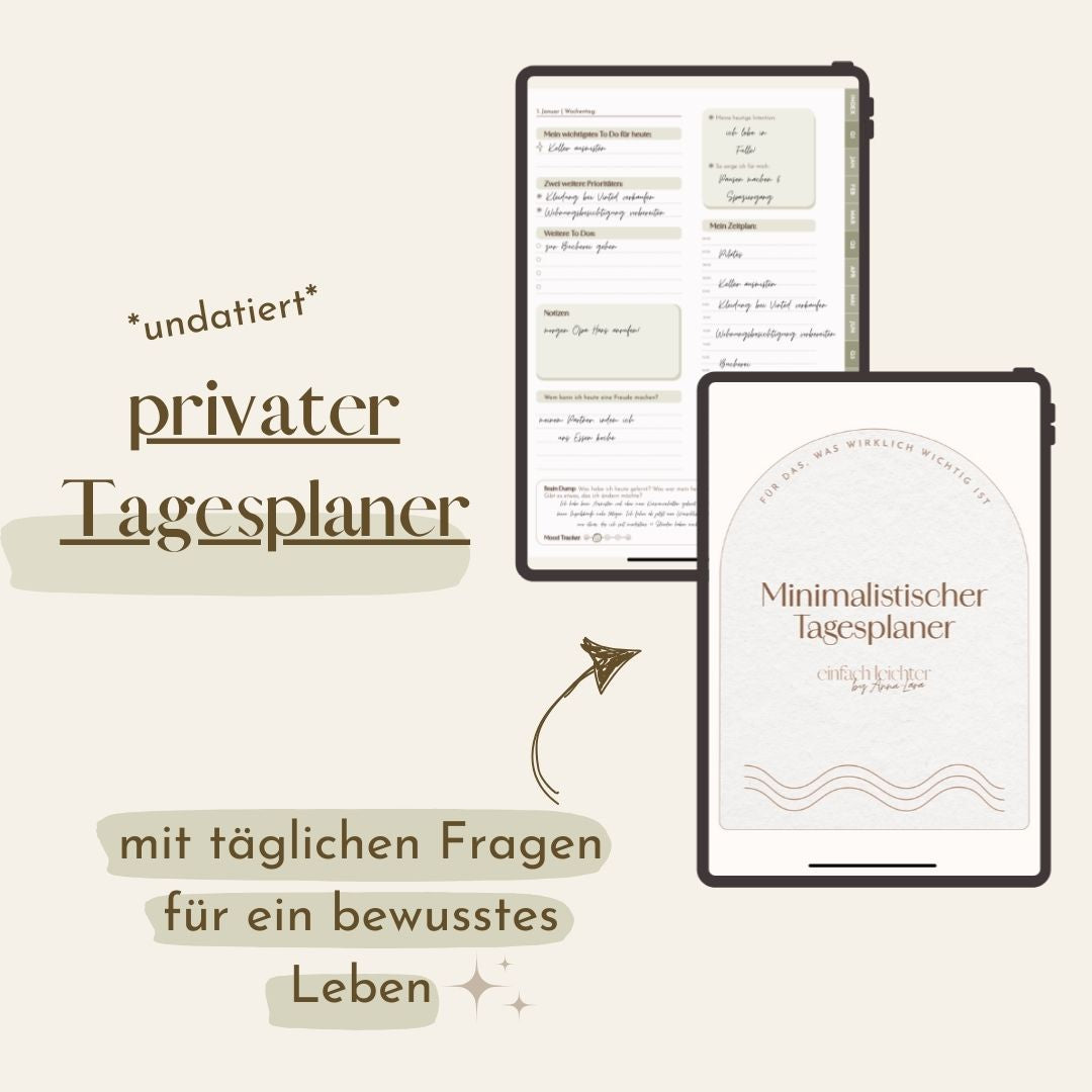 Minimalistischer Tagesplaner (digital)
