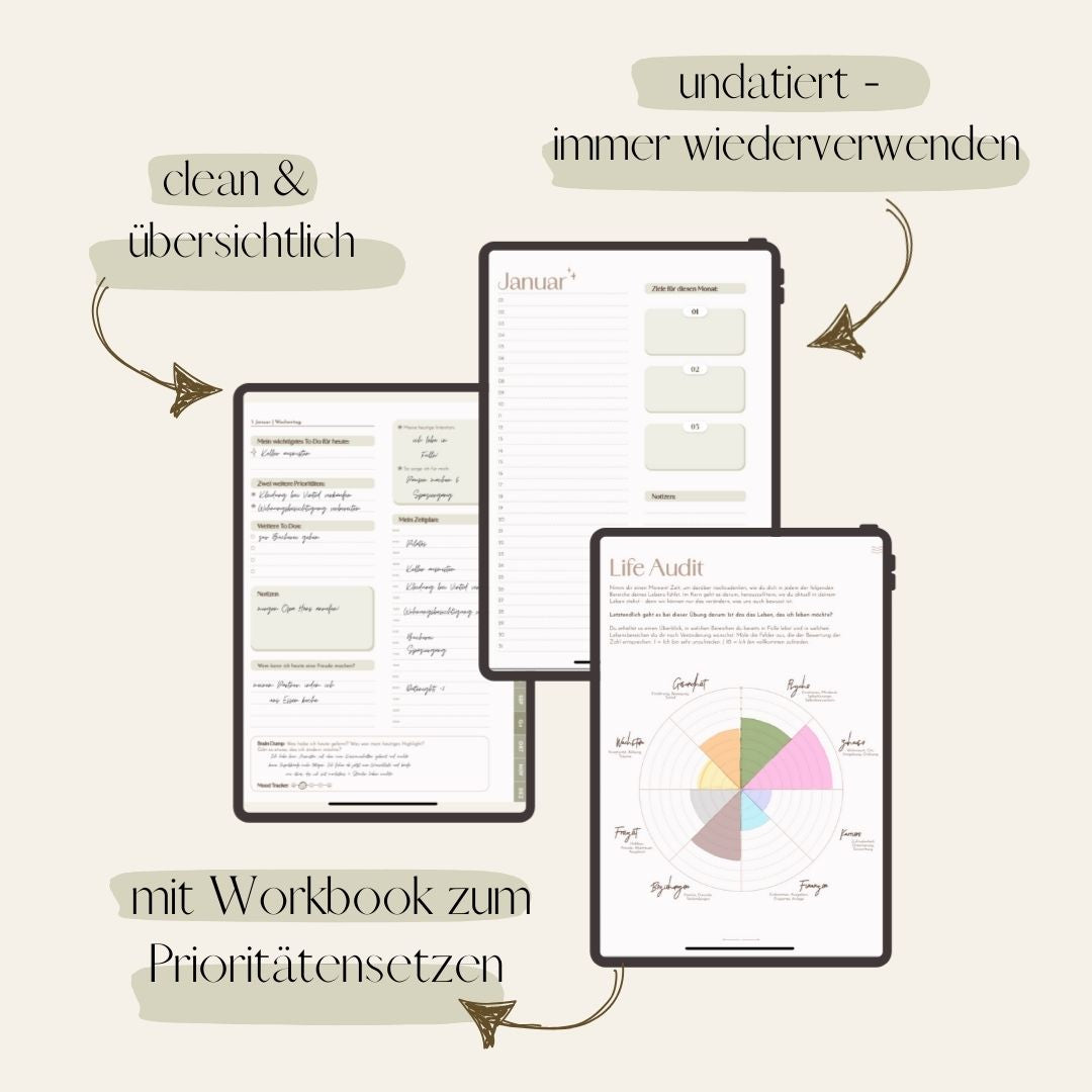 Minimalistischer Tagesplaner (digital)