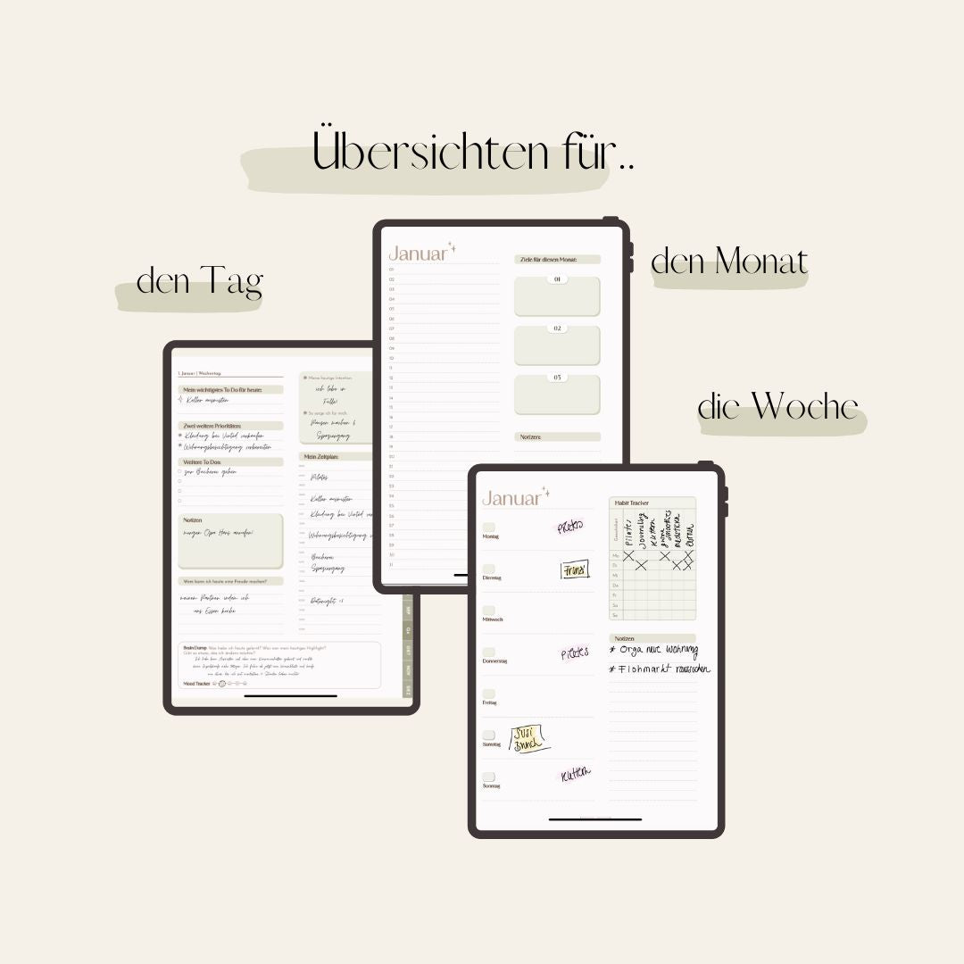 Minimalistischer Tagesplaner (digital)